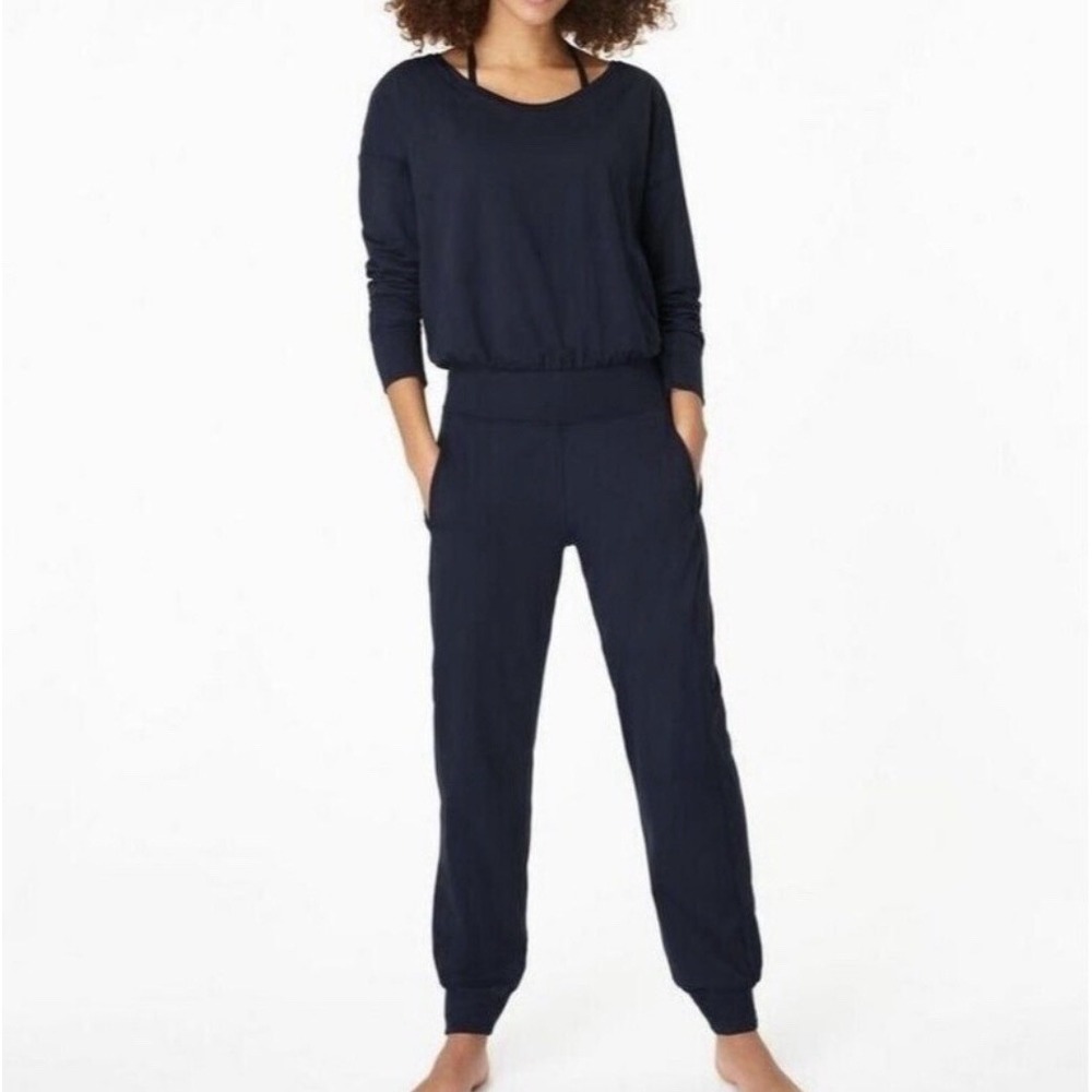Sweaty Betty Gary Jumpsuit Women's Black Long Sleeve Jogger Size Small